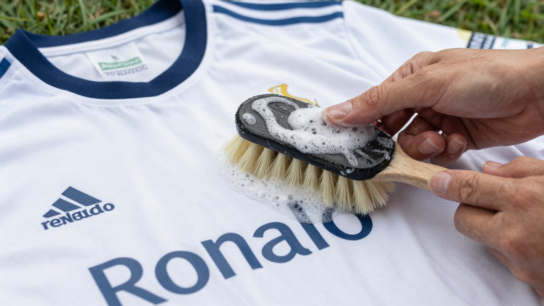 How to clean stains from a white soccer jersey