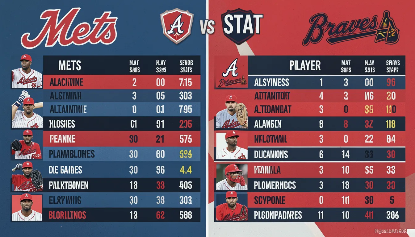 Mets vs Atlanta Braves Match Player Stats